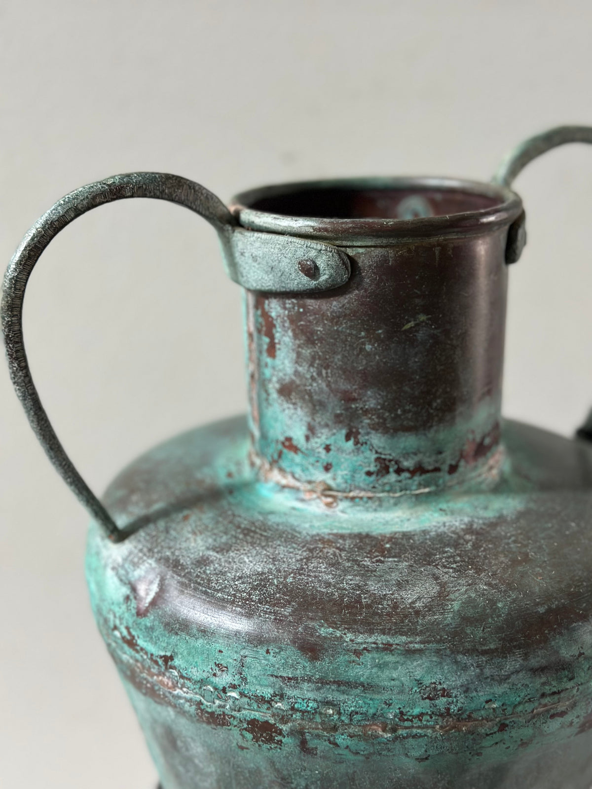 Copper Amphora-Style Vase