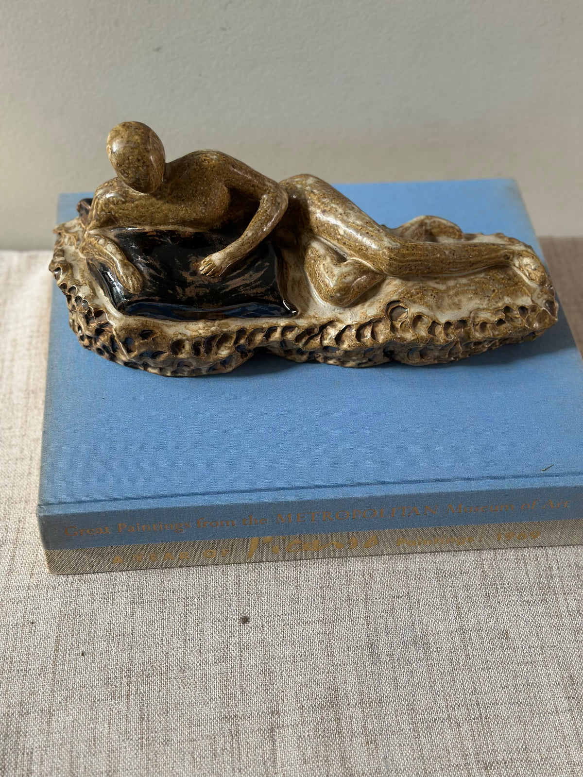 Glazed Ceramic Nude Figural Statue