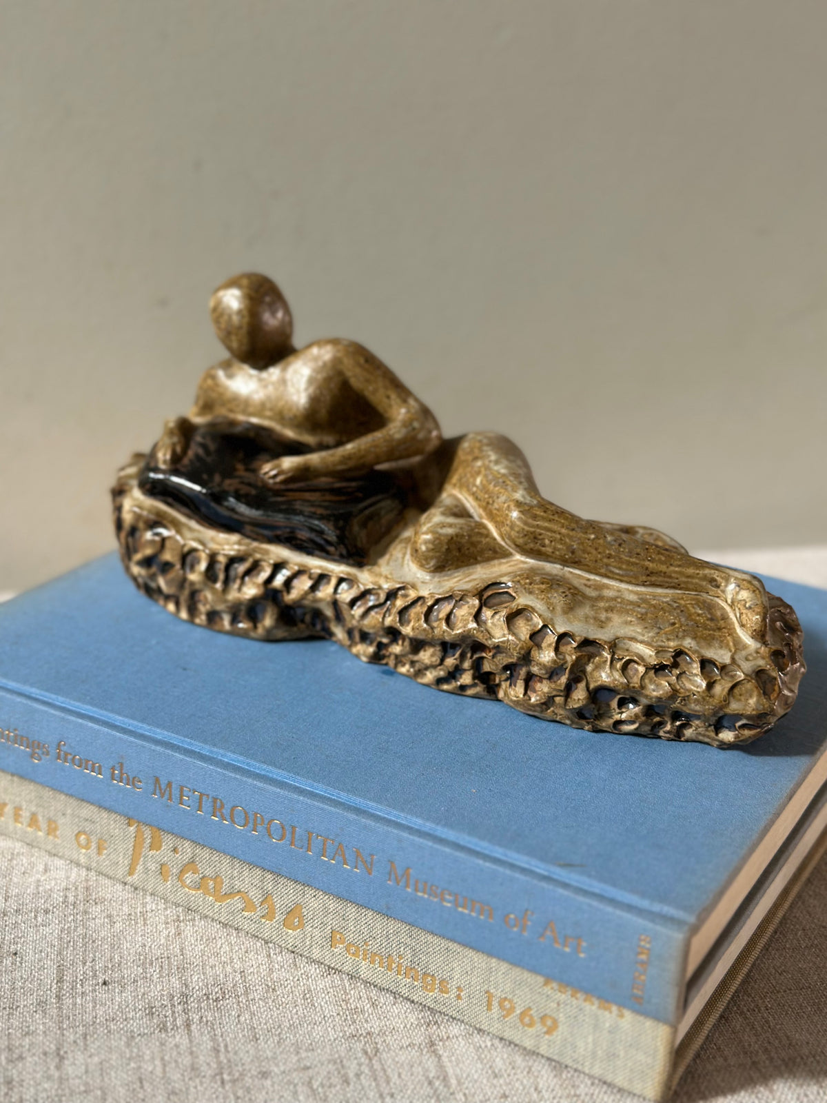 Glazed Ceramic Nude Figural Statue