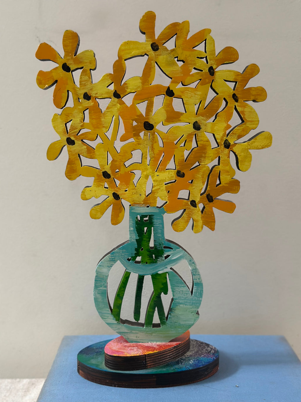Gerstein Painted Carved Wood Sculpture