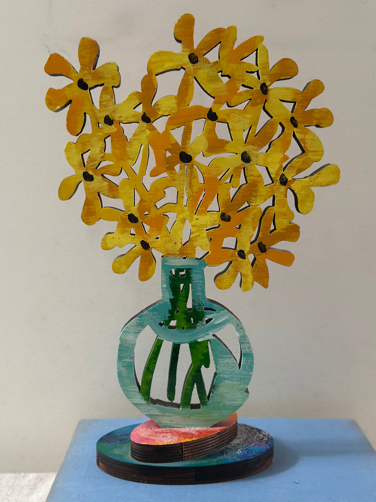 Gerstein Painted Carved Wood Sculpture
