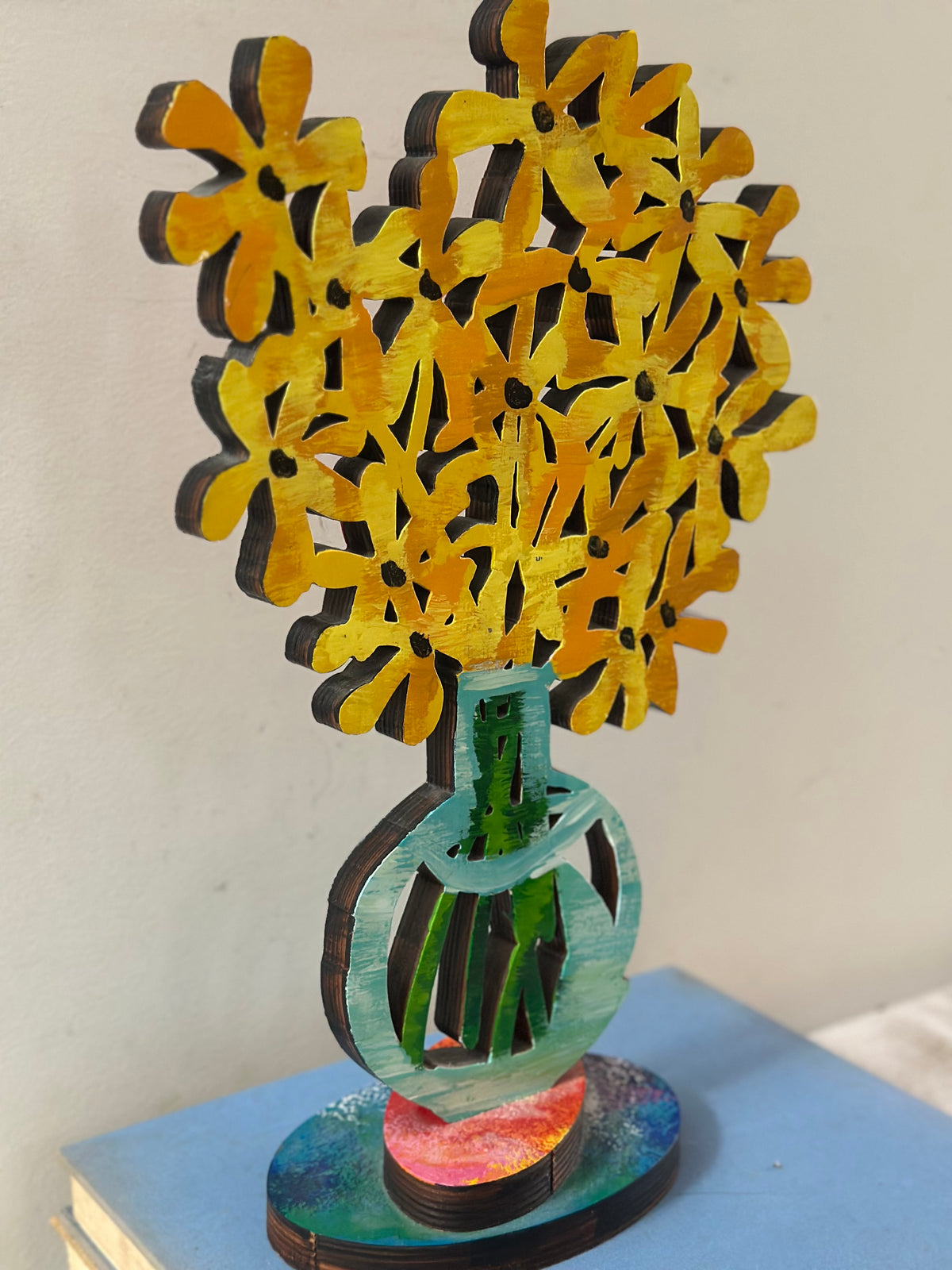 Gerstein Painted Carved Wood Sculpture