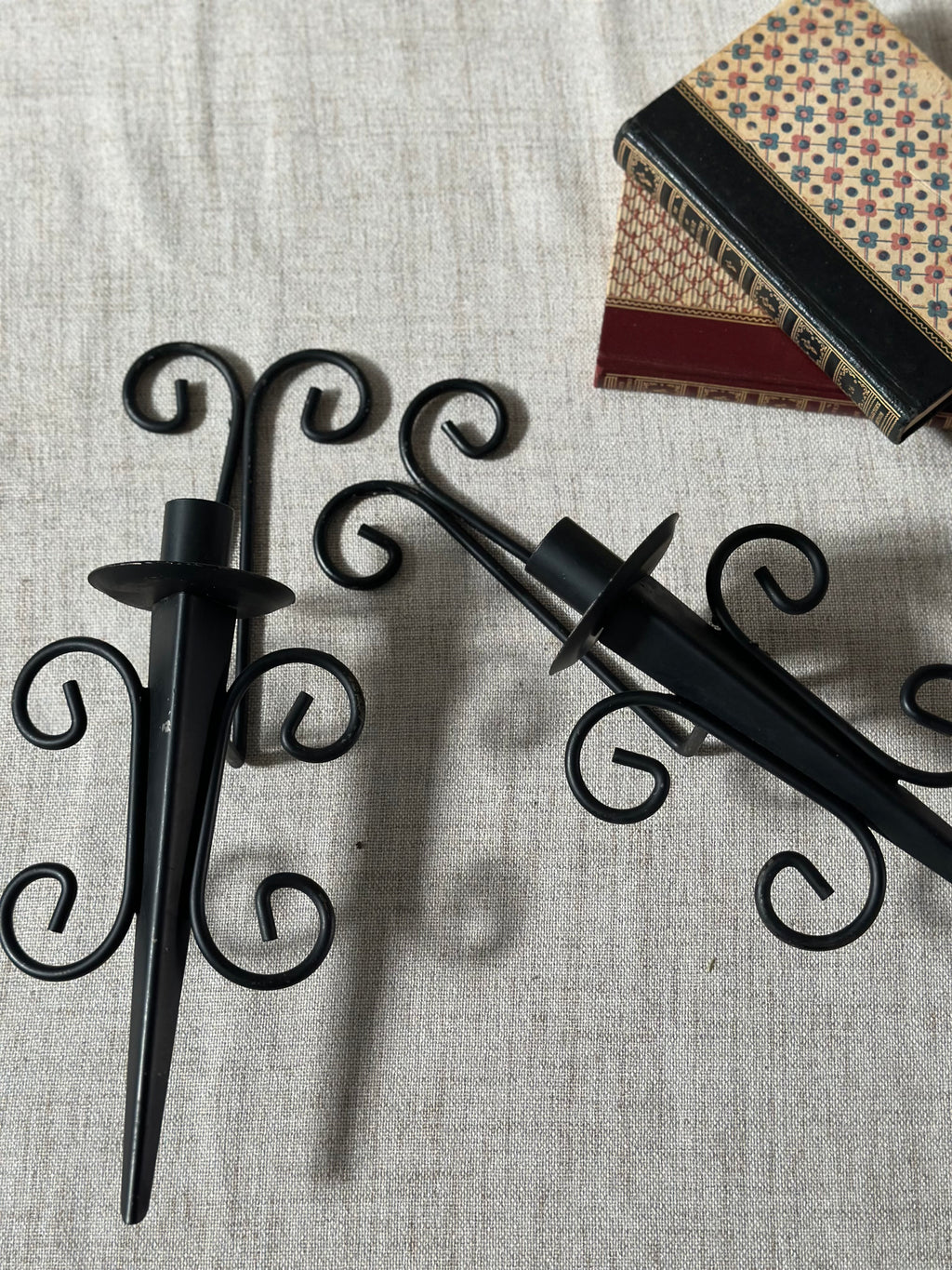 Pair of Wright Iron Wall Sconces