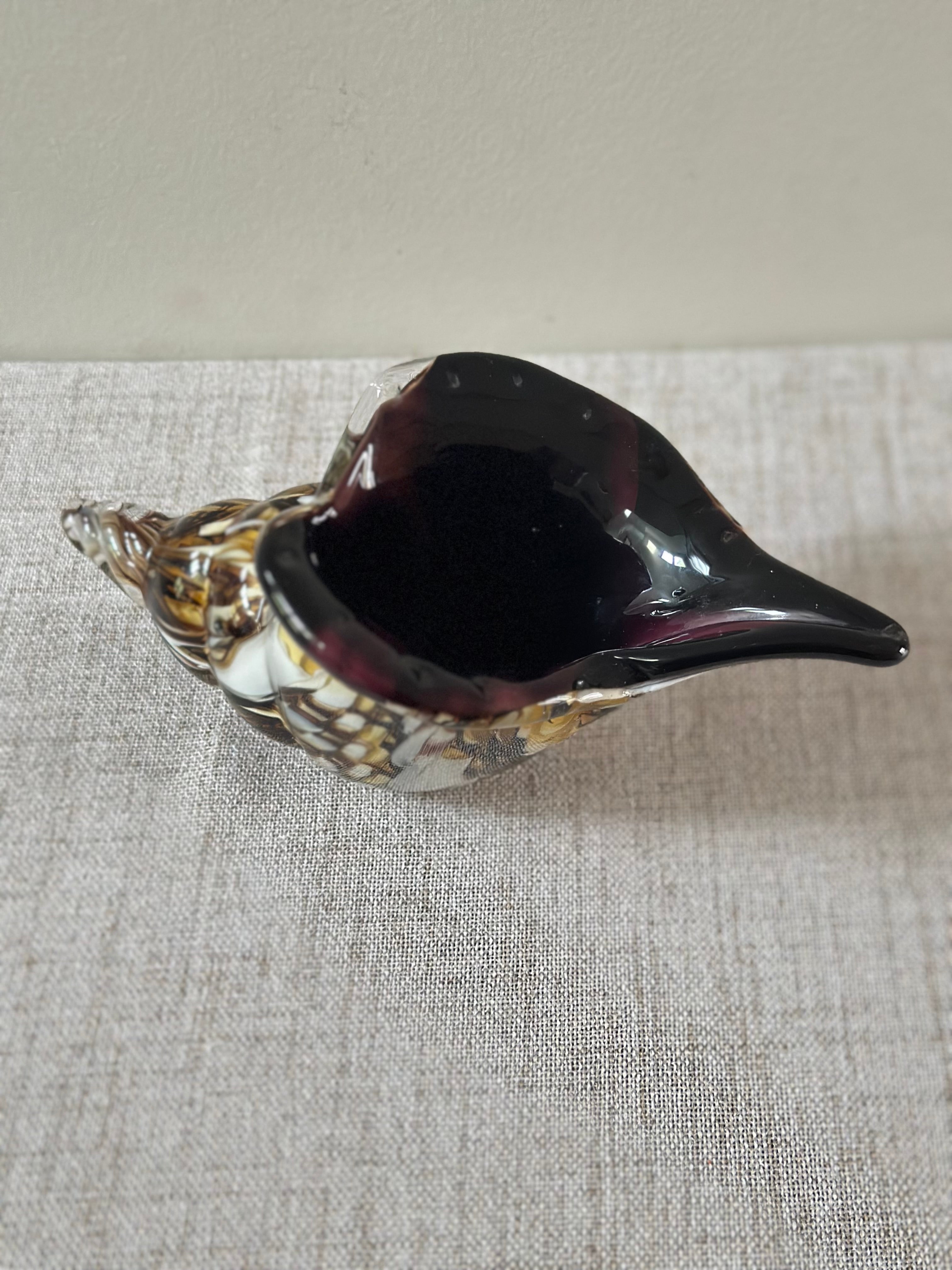 Vintage Murano Glass Conch Shell
