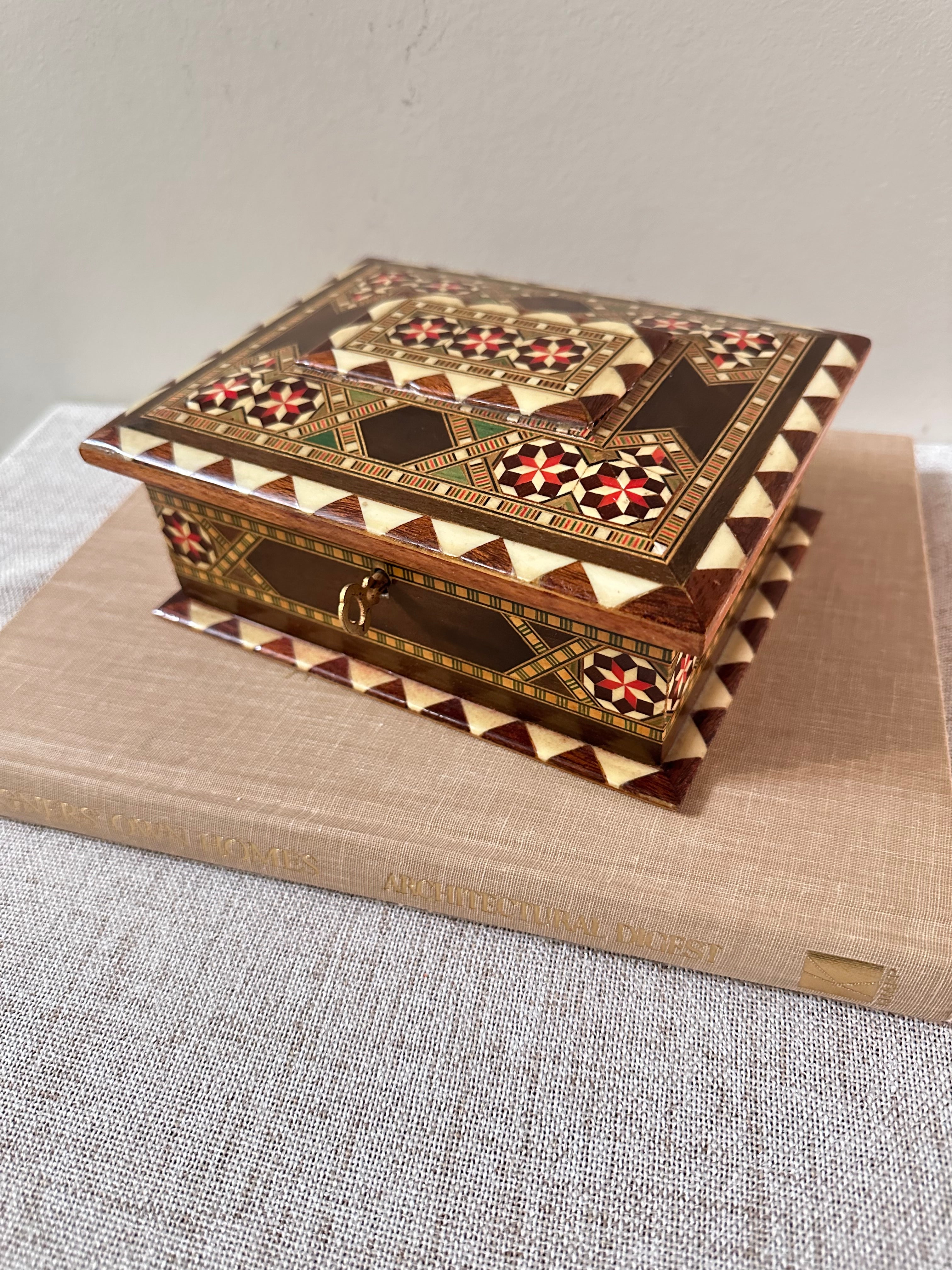 Vintage Spanish Mosaic Wood Box