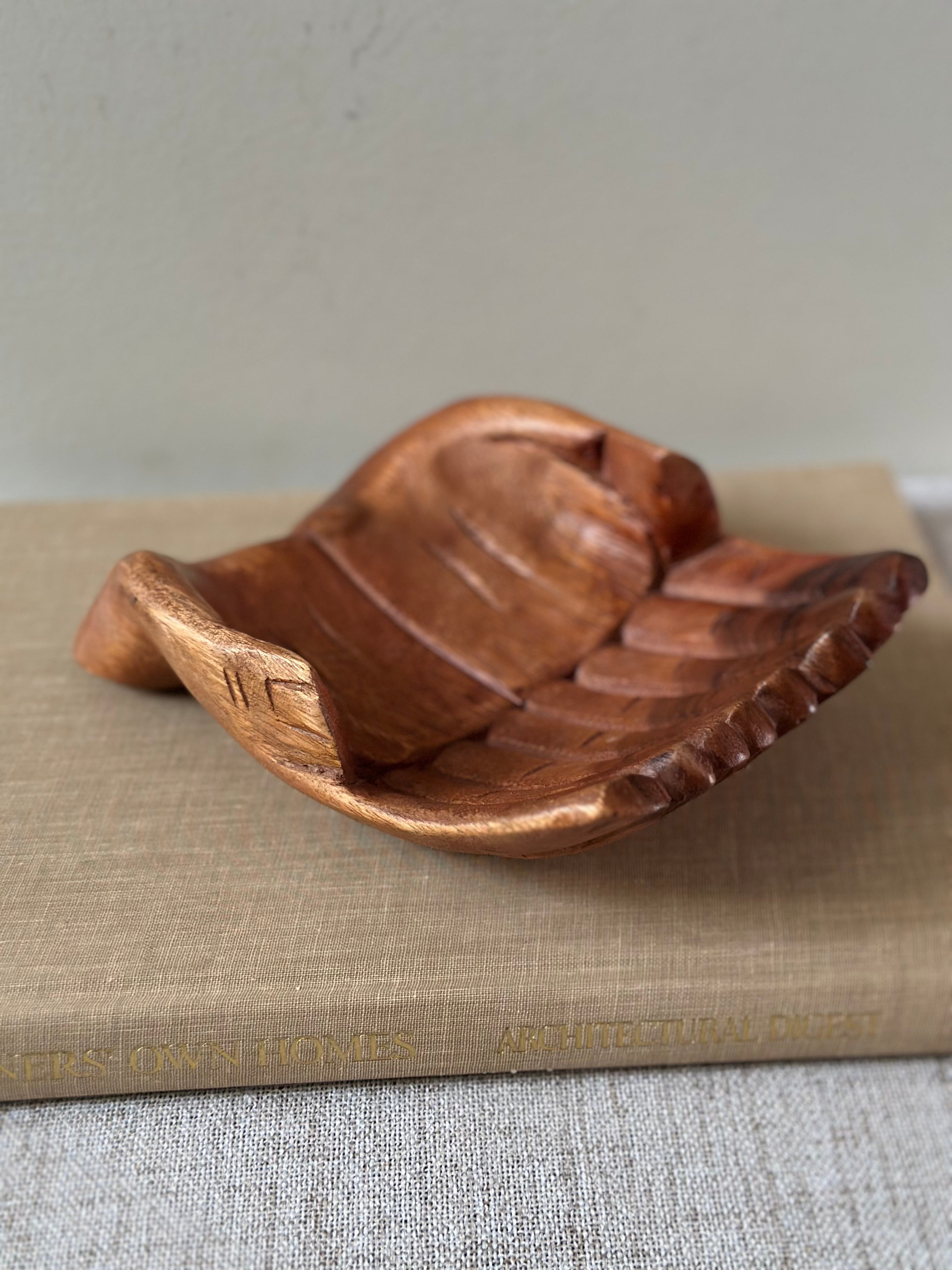 Hand Carved Hand Trinket Dish