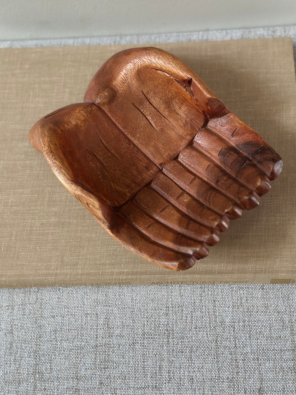 Hand Carved Hand Trinket Dish