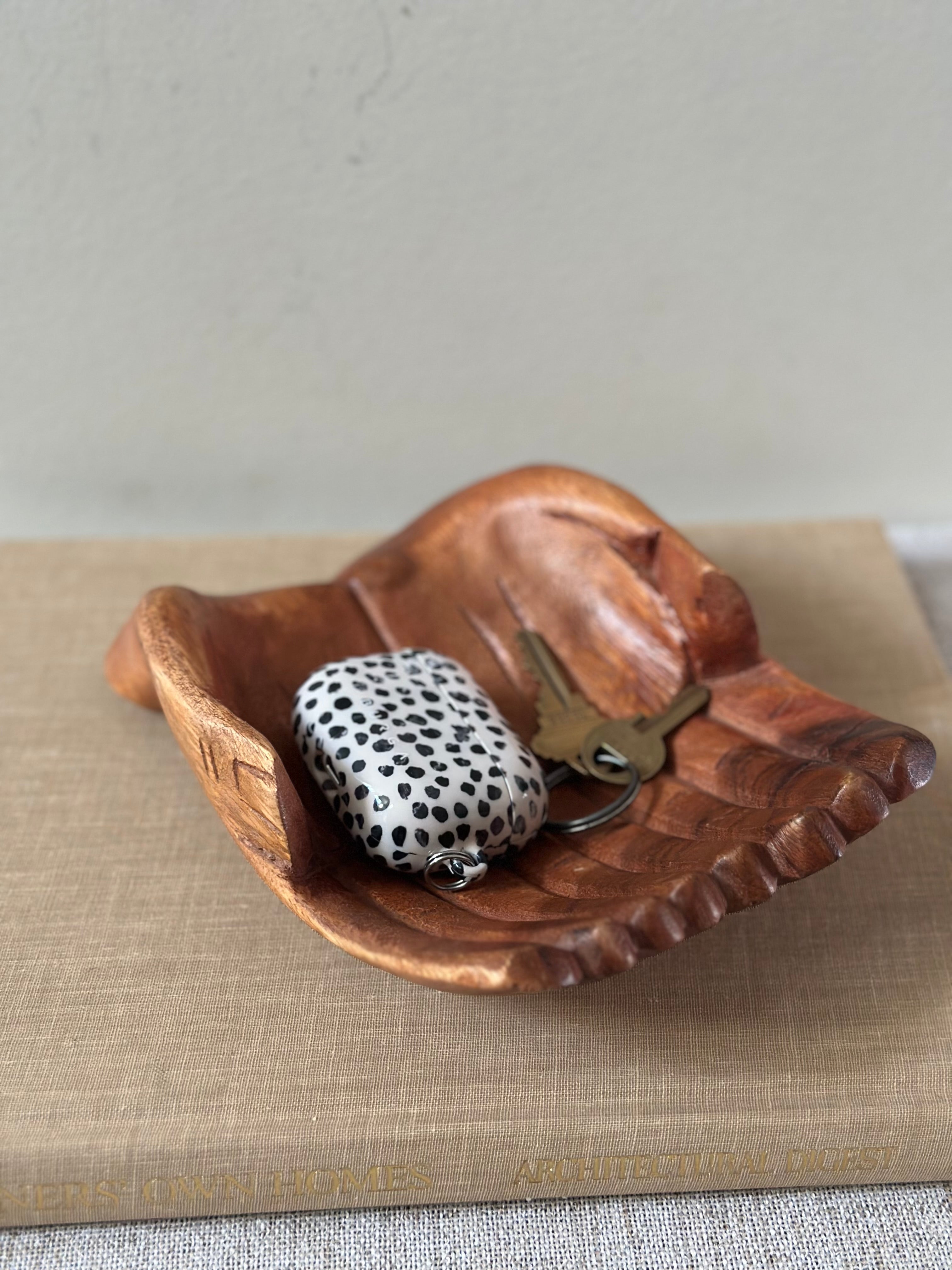 Hand Carved Hand Trinket Dish