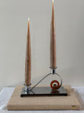 Vintage Chrome & Bakelite Candlestick