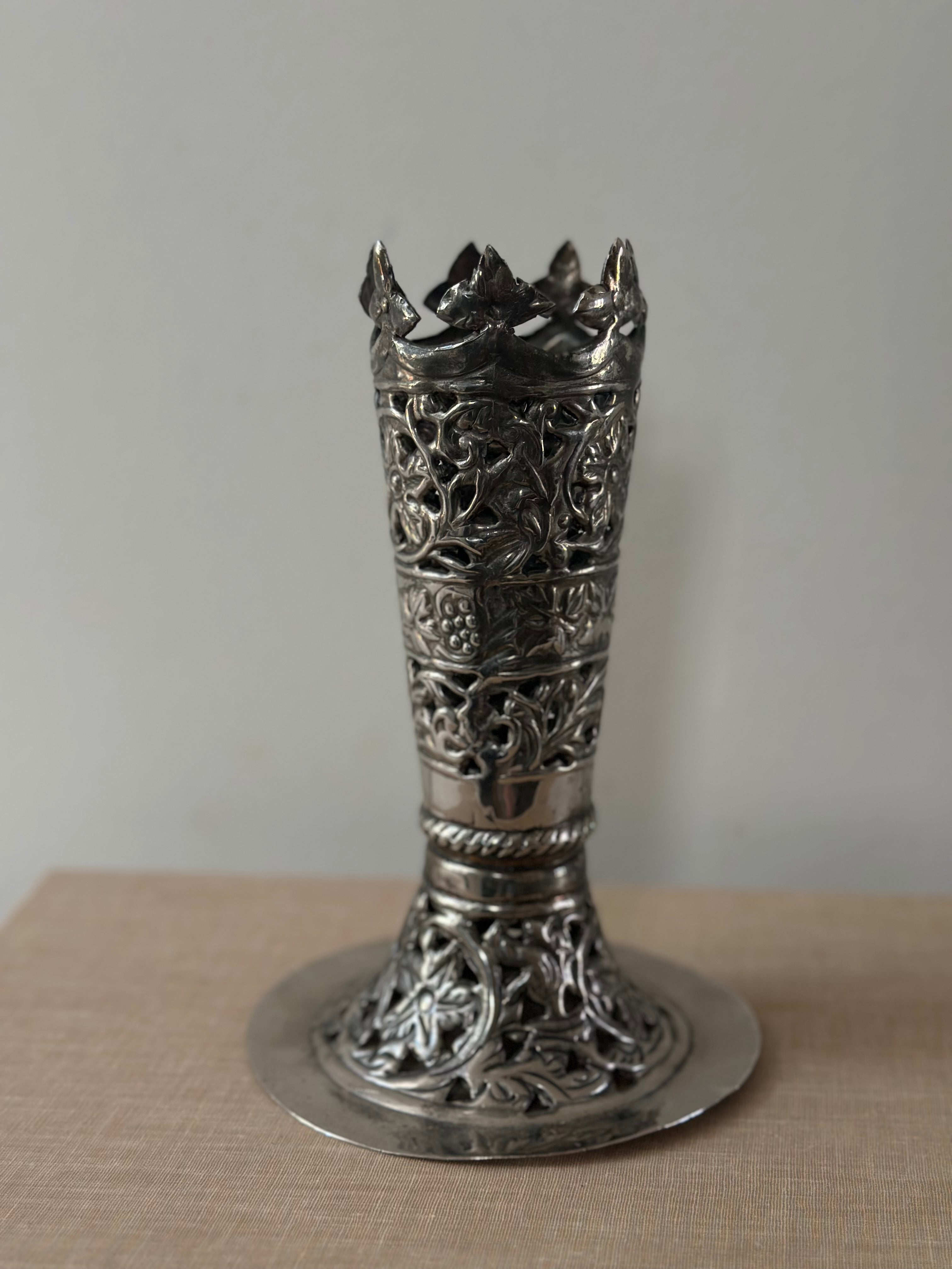 Antique Silver Vase