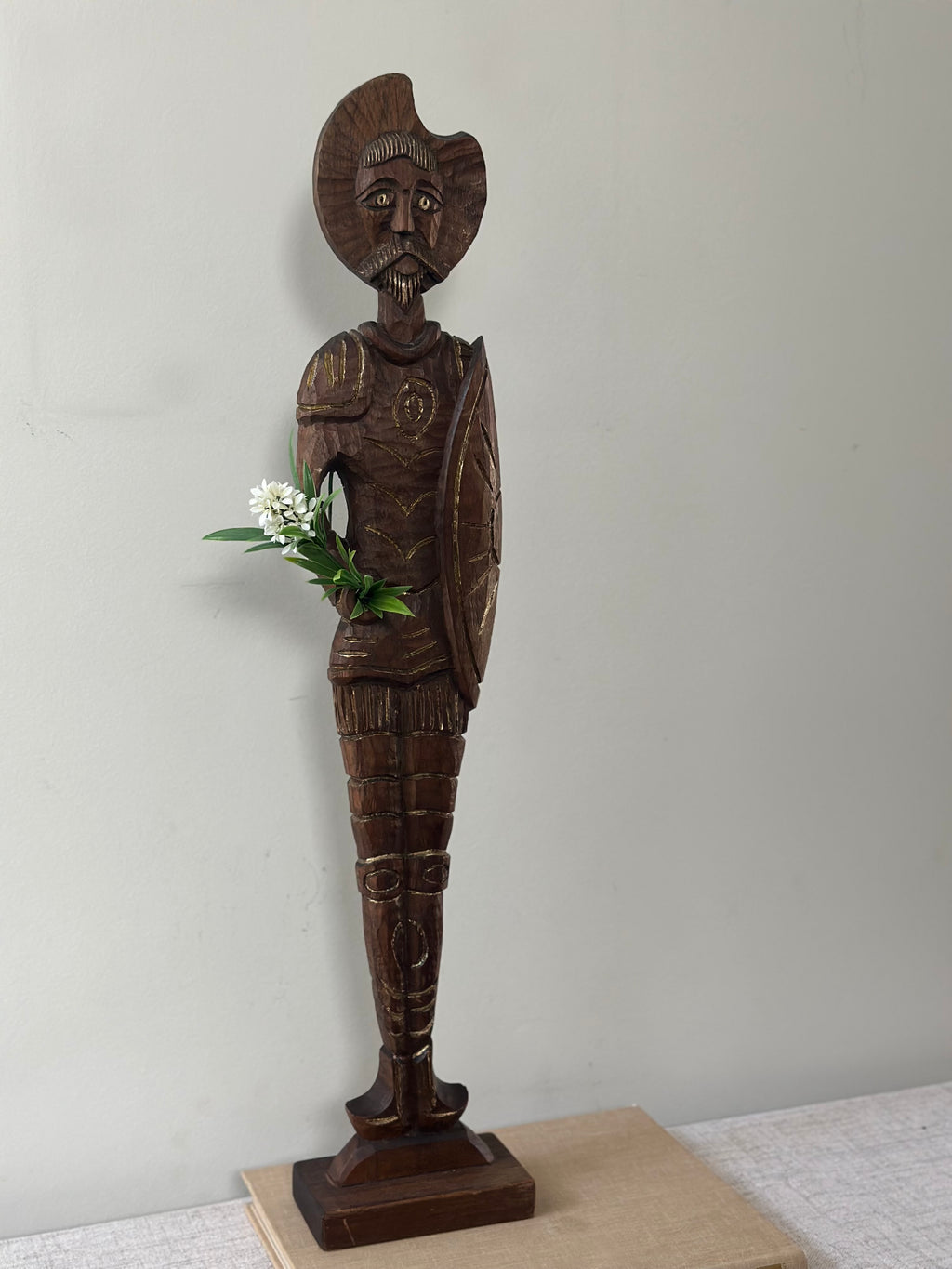 Hand Carved Wooden Don Quixote Statue