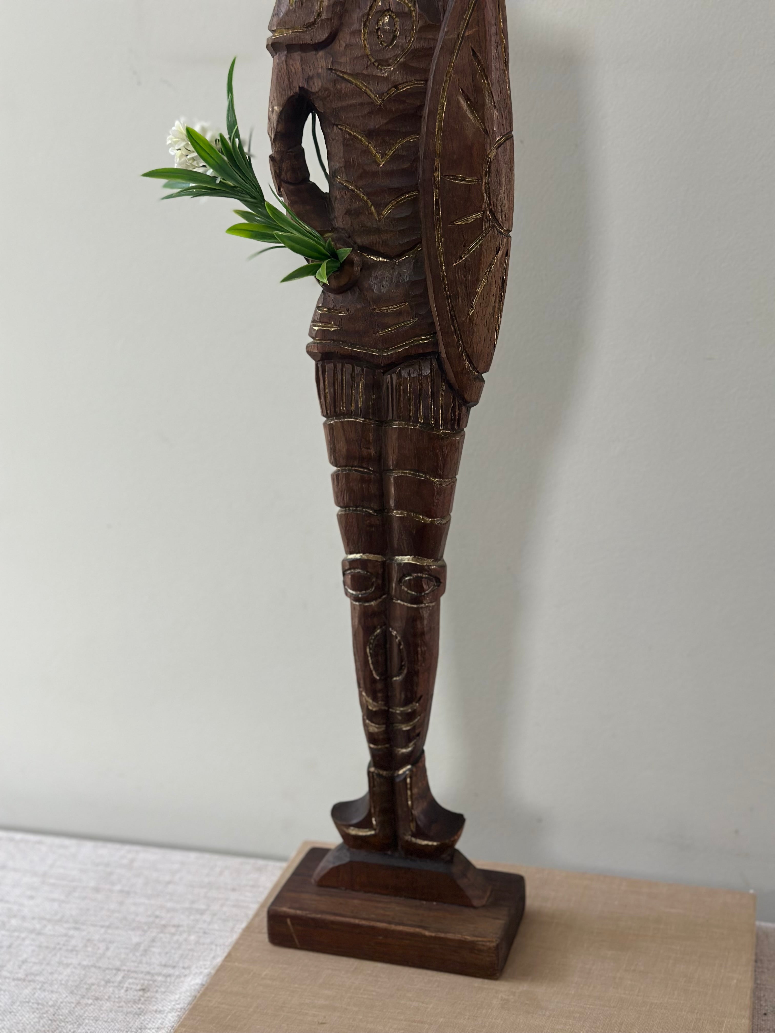 Hand Carved Wooden Don Quixote Statue