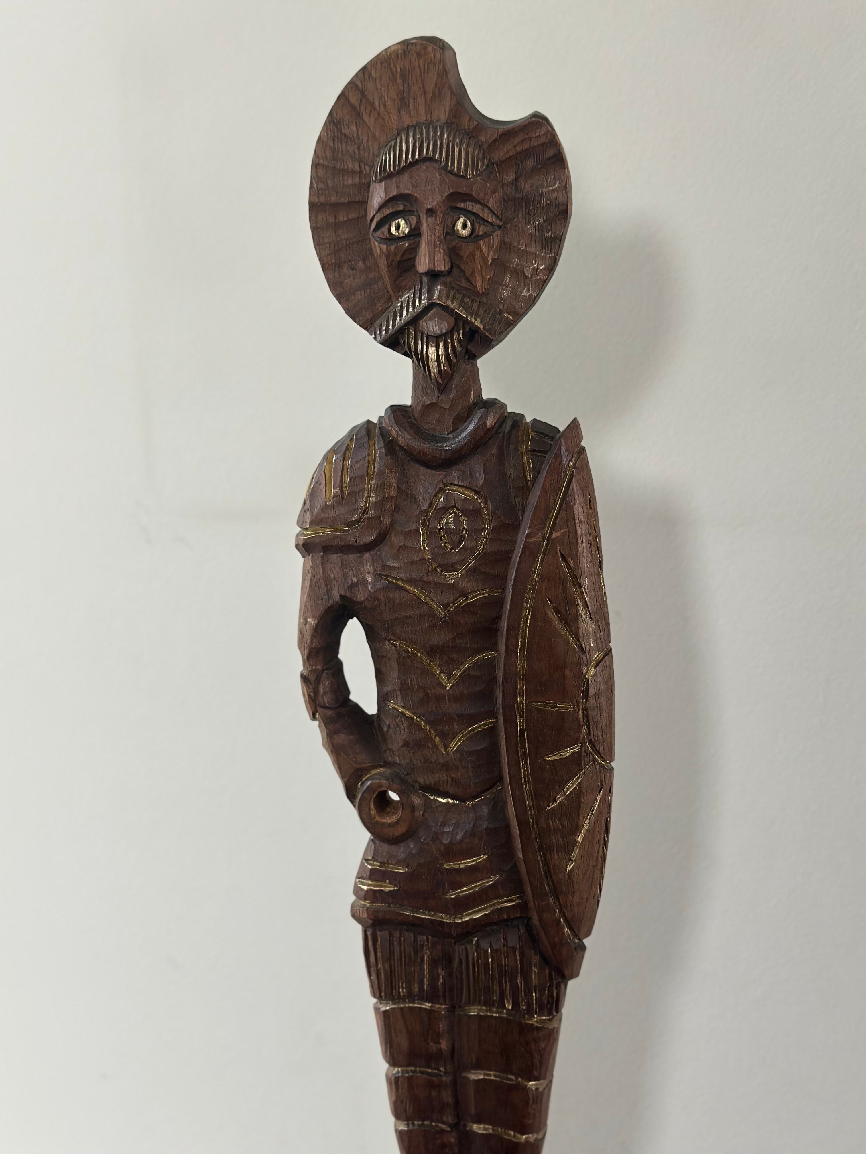 Hand Carved Wooden Don Quixote Statue
