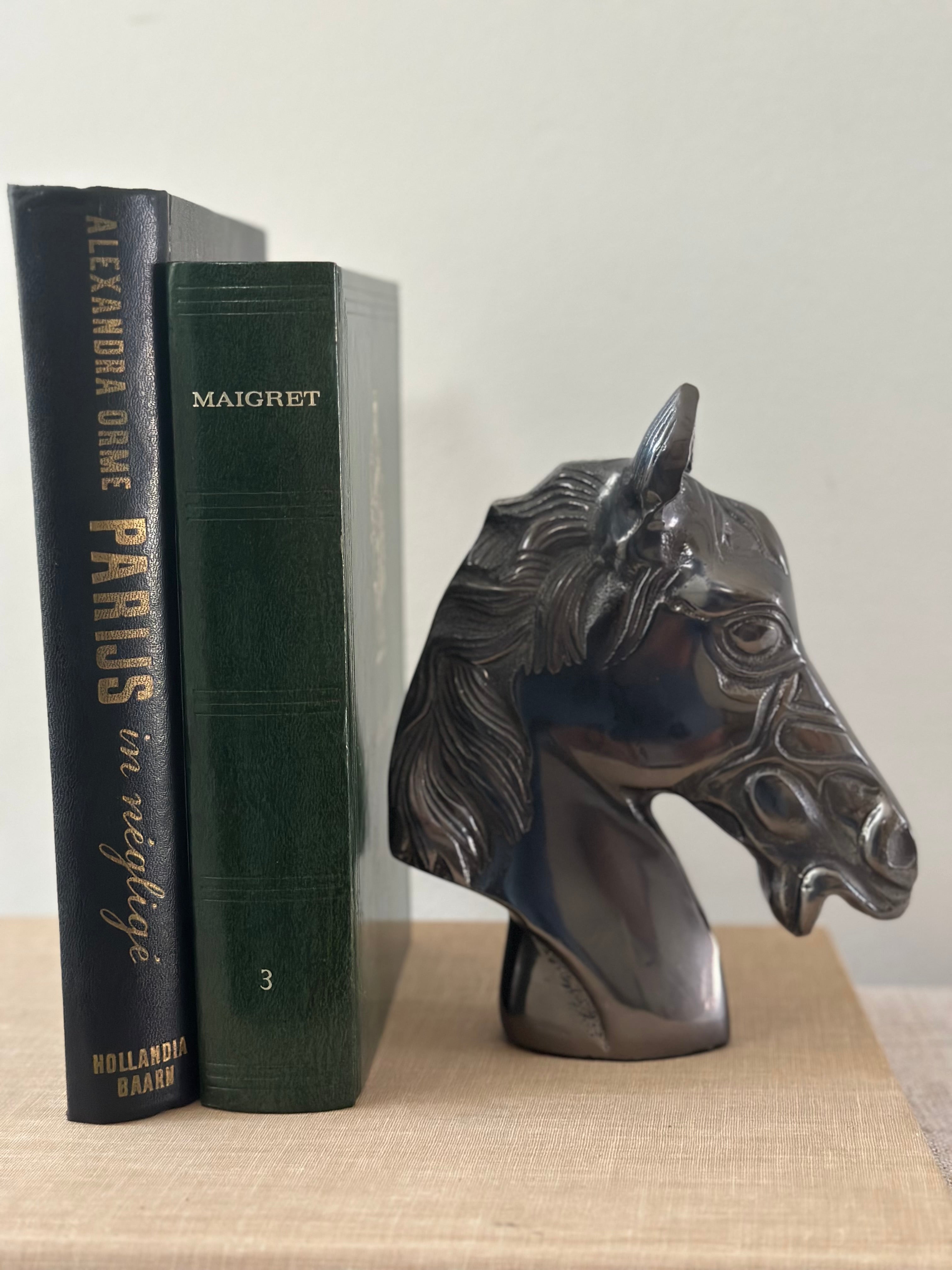 Vintage Metal Horse Head Bust