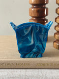 Blue Slag Glass Vase
